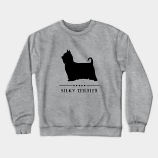 Silky Terrier Black Silhouette Crewneck Sweatshirt